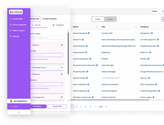 Bulk email checker UI